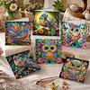 6pcs Diamond Painting Birds and Owls Greeting Card Kits with Envelopes for Family Friend Gifts