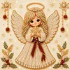 Framed Angle - Pearls Painting Kit DIY Diamond Painting Pearl Dot Crafts 20x20CM