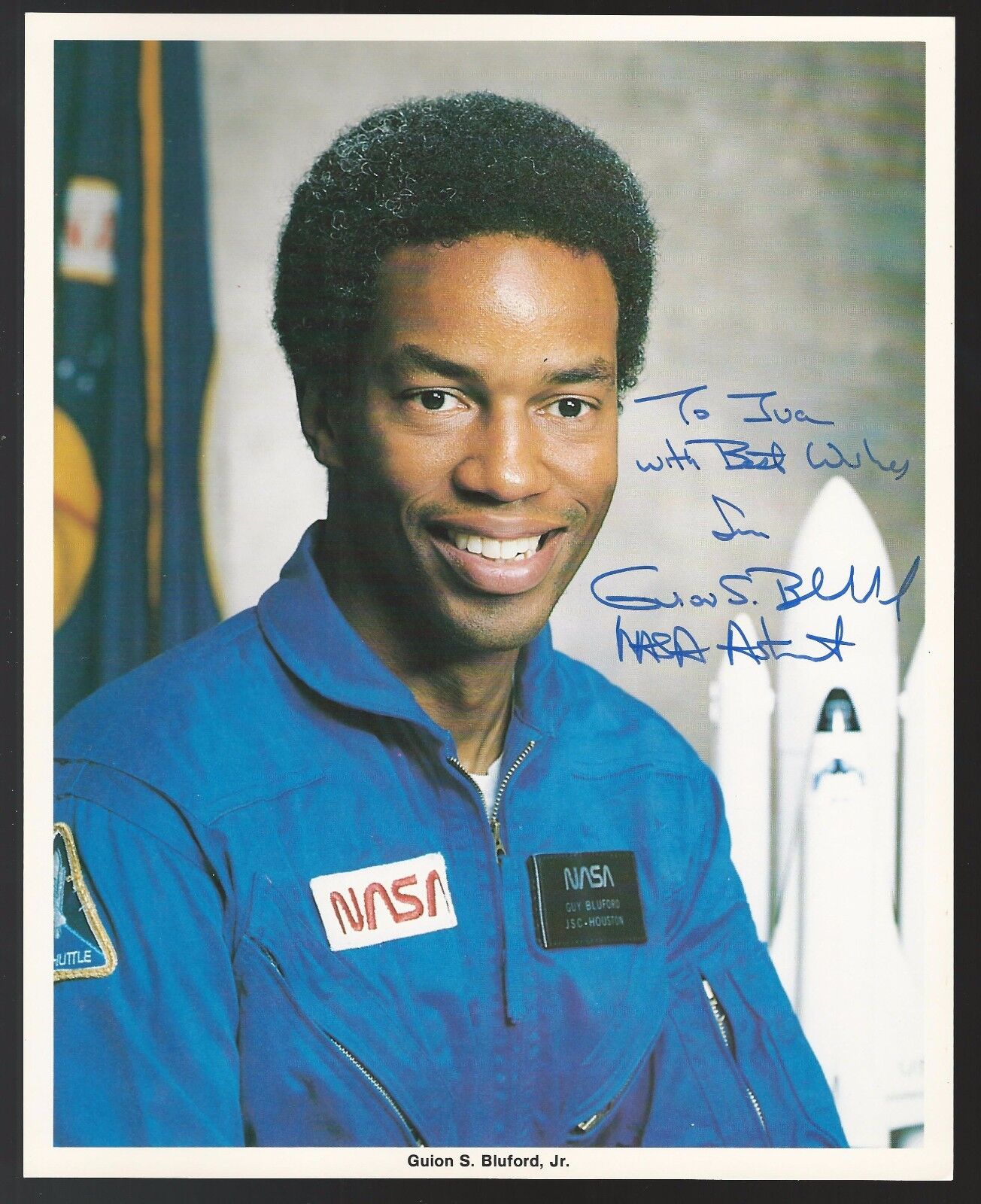 Guion S. Bluford, Jr. Signed Autographed 8x10 Photo Poster painting NASA Astronaut Auto