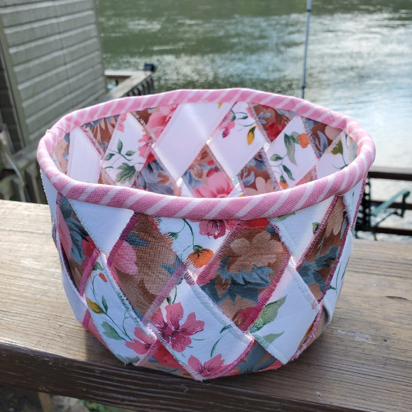 Woven Spiral Storage Basket With Instructions + Template