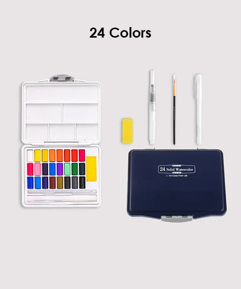 24/36/48 Colors Watercolor Premium Artist Paint Set