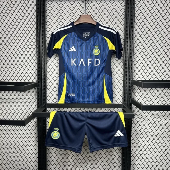 Kids AlNassr Away Jersey 24/25 Football Kit 1:1 Thai quality