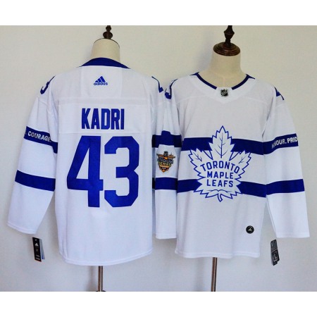 Men's  Toronto Maple Leafs #43 Nazem Kadri White 2018 NHL Stadium Series Stitched NHL Jersey