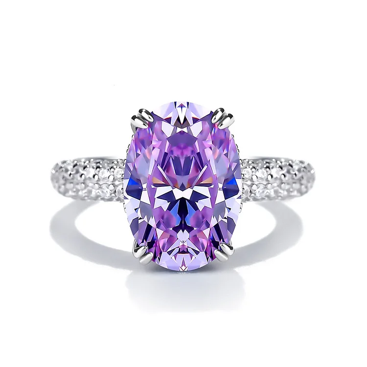 6ct Purple/Blue Opposite-Sex Inlay Ring KERENTILA