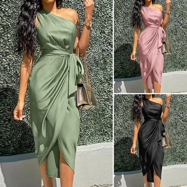 ZANZEA Women Party Gown Elegant Holiday Kaftan Slim Plunge Long Solid Midi Shirt Dress Sundress