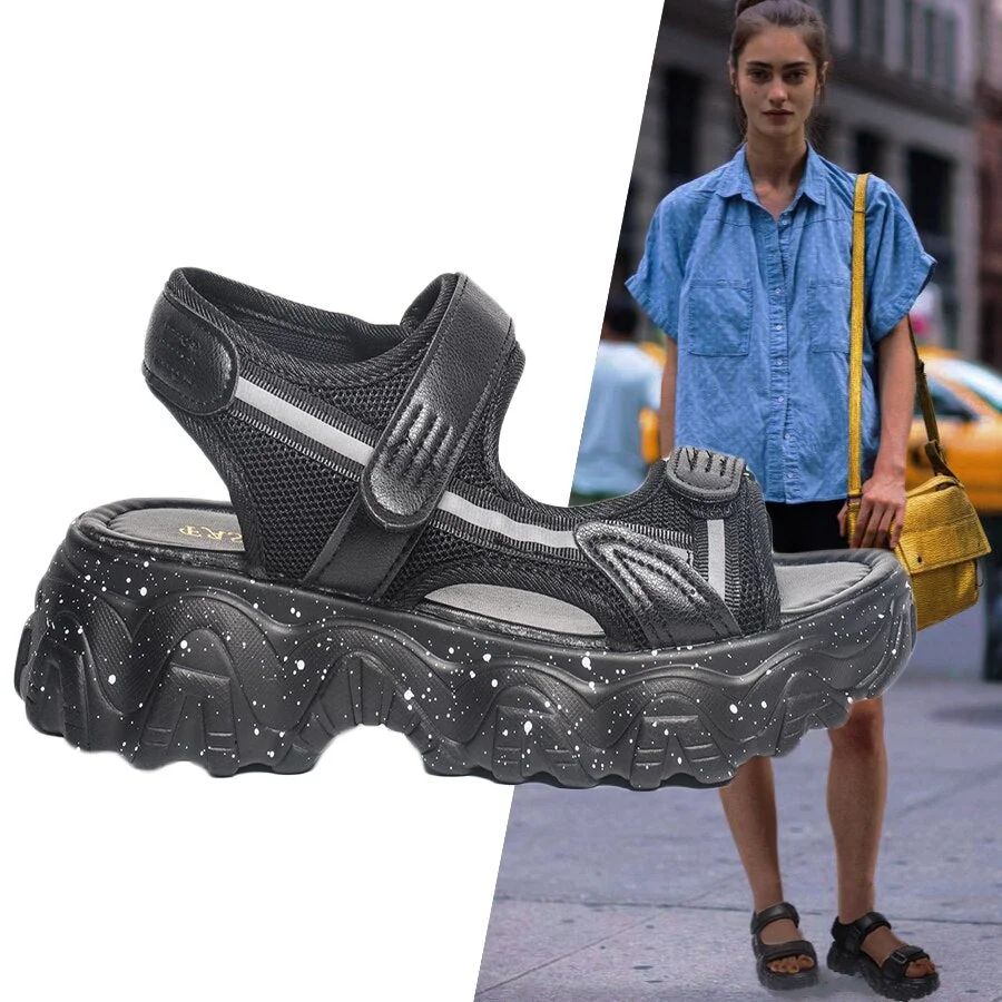 VIP Dropshipping 20Design Women Sandals 2021 Fashion Ladies Casual Shoes Women Wedges Buckle Strap  Platform Shoes 5 CM Summer