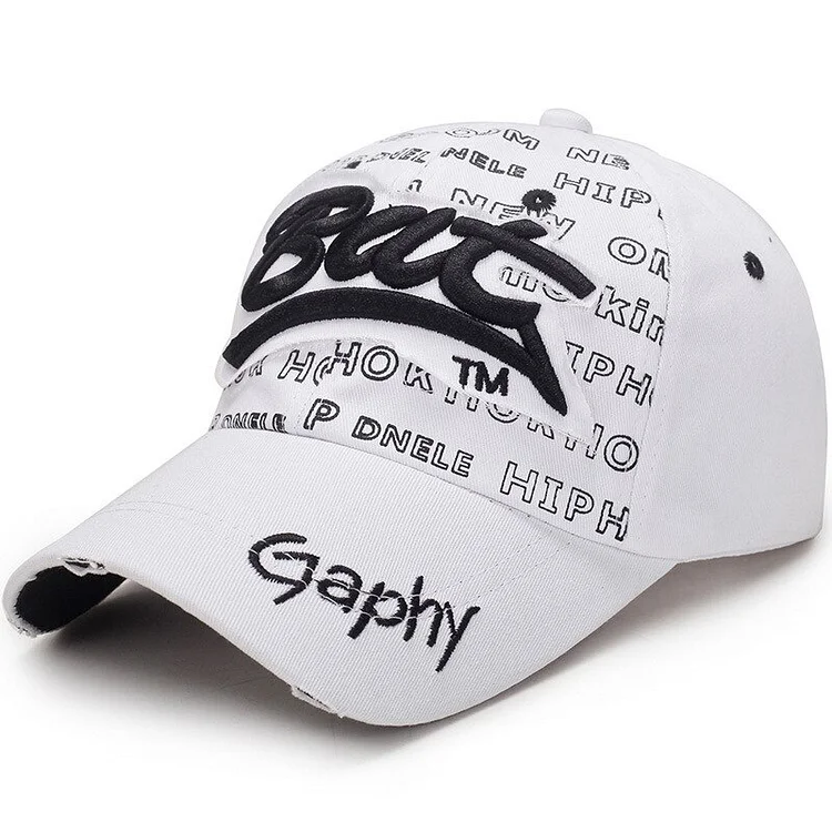 2023NEW Washed Vintage Broken Hole BAT Cap Casual Outdoor Baseball Caps For Men Women Snapback Caps Sun Hat Bone Garros