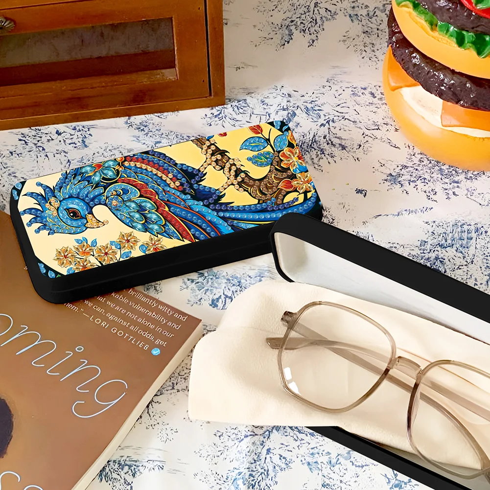 Bird On A Branch Diamond Painting Eyeglasses Case Diamond Art Sunglasses Case