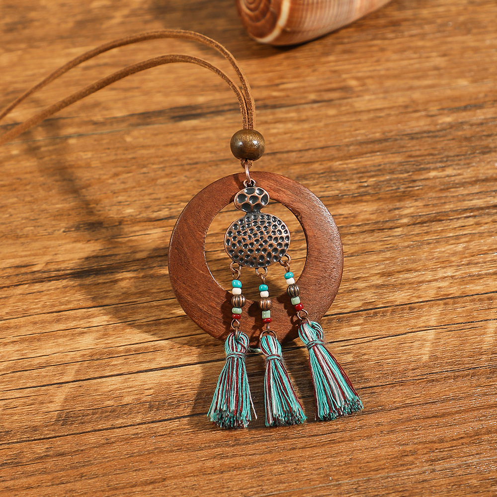Women's Bohemian Handmade Braided Tassel Necklace