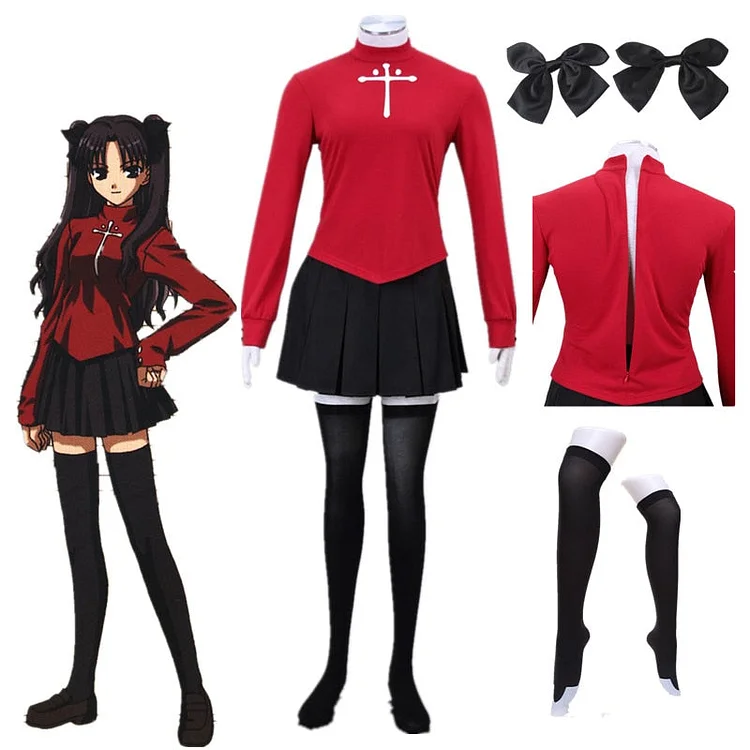 Fate Stay Night Tohsaka Rin Cosplay  Women's clothing Costume Halloween