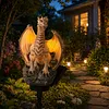Dragon Figurine Night Light Solar Powered Dragon Figurine Decorative Landscape Light Dragon Garden Stake Light Unique Gift for Dragon Lovers Ornament Patio