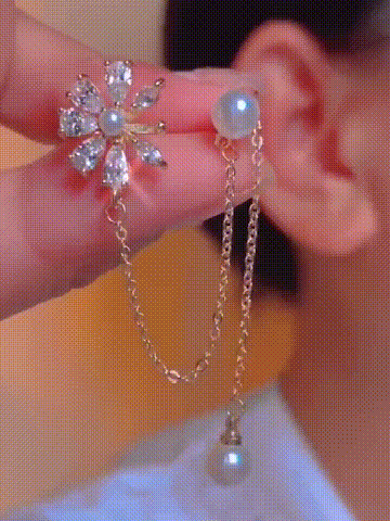 Flower pearl earring(1pc)