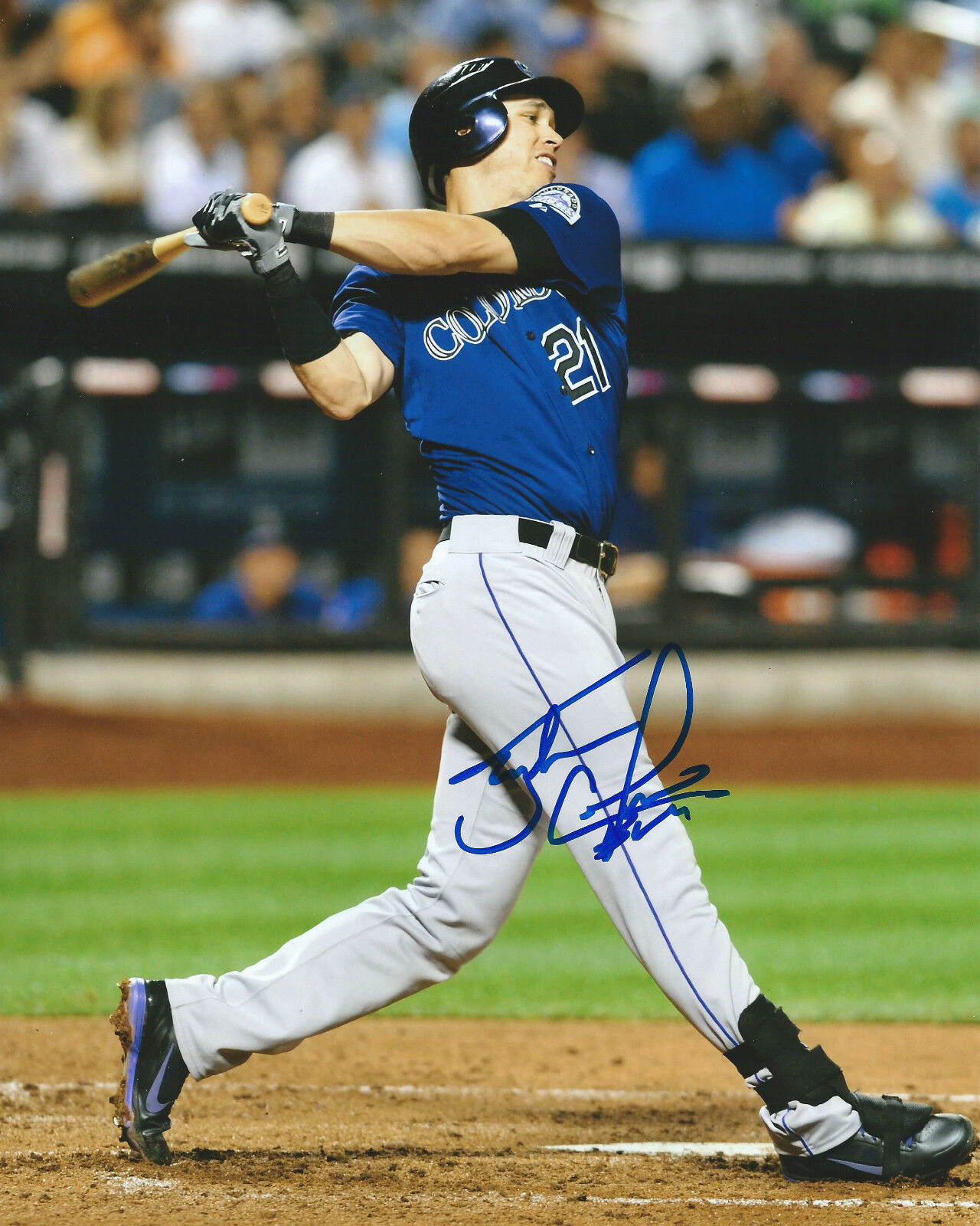 **GFA Colorado Rockies *TYLER COLVIN* Signed 8x10 Photo Poster painting T1 COA**