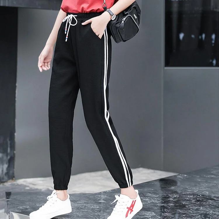 Sporty Trousers with Bound Feet | 168DEAL