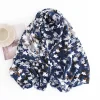 Autumn Winter Stars Blue Shawl Scarf