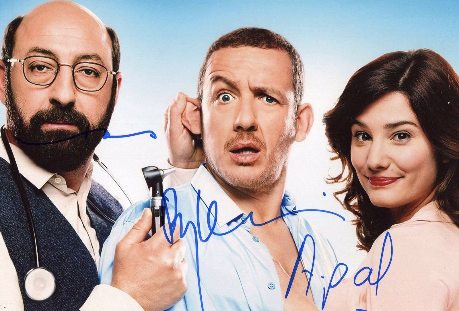 ACTORS Dany Boon & Alice Pol & Kad Merad autographs, In-Person signed Photo Poster painting