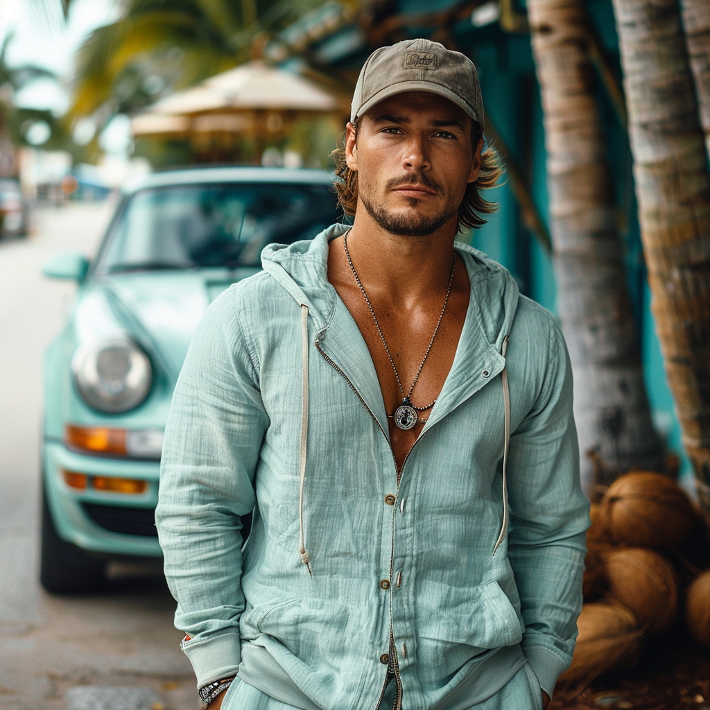 Men's Linen Hooded Shirt-inspireuse