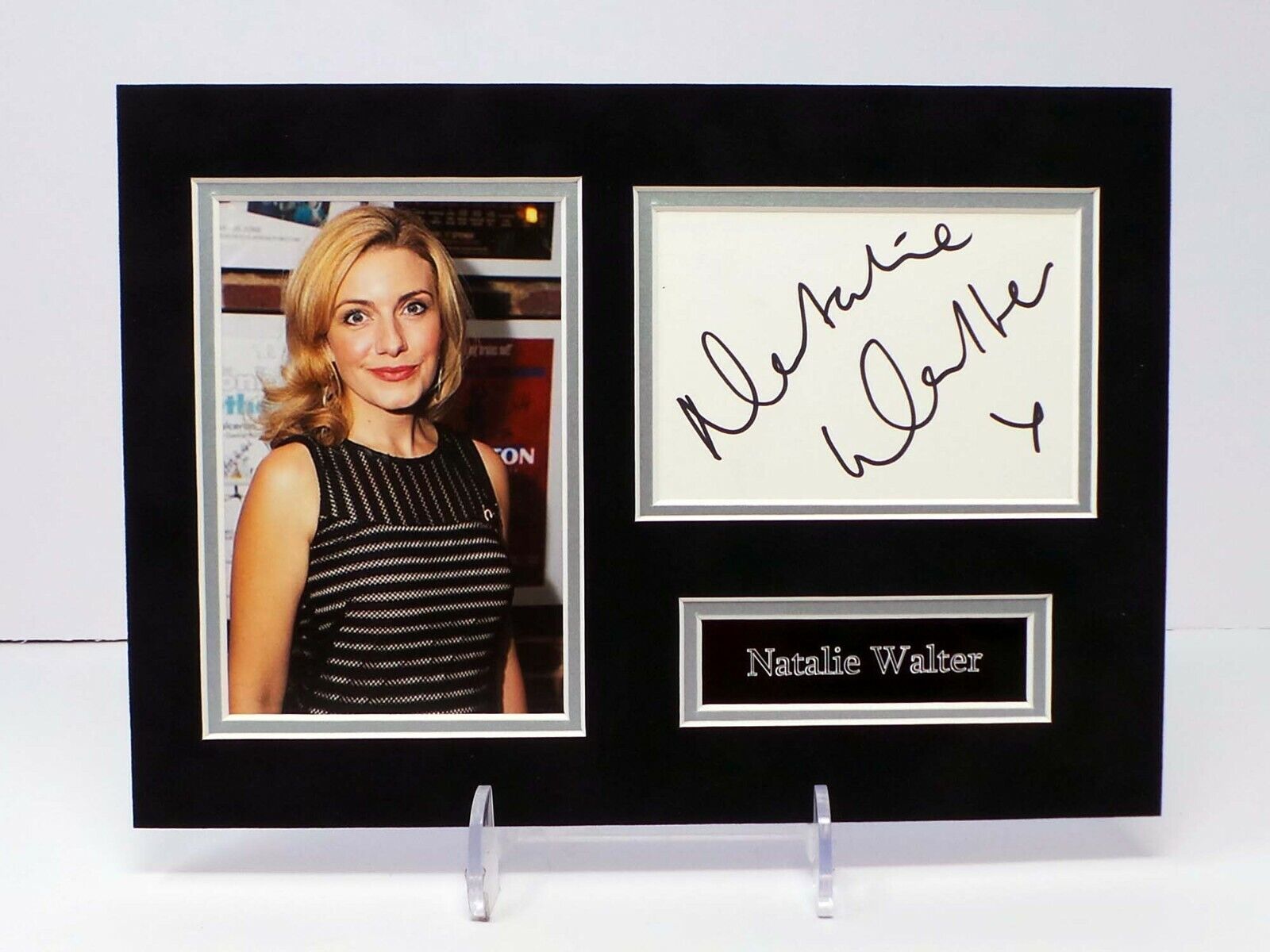 Natalie WALTER Signed Mounted Photo Poster painting Display Thin Blue Line Actress AFTAL RD COA