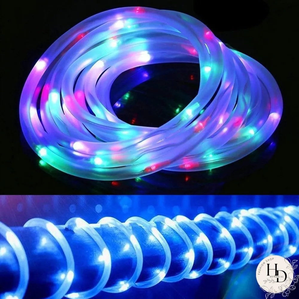 10M 100LED Solar Rope Tube for Garden Lights Waterproof IP67 50LED Solar Powered Lamp Christmas Wedding Lamp Outdoor String Light