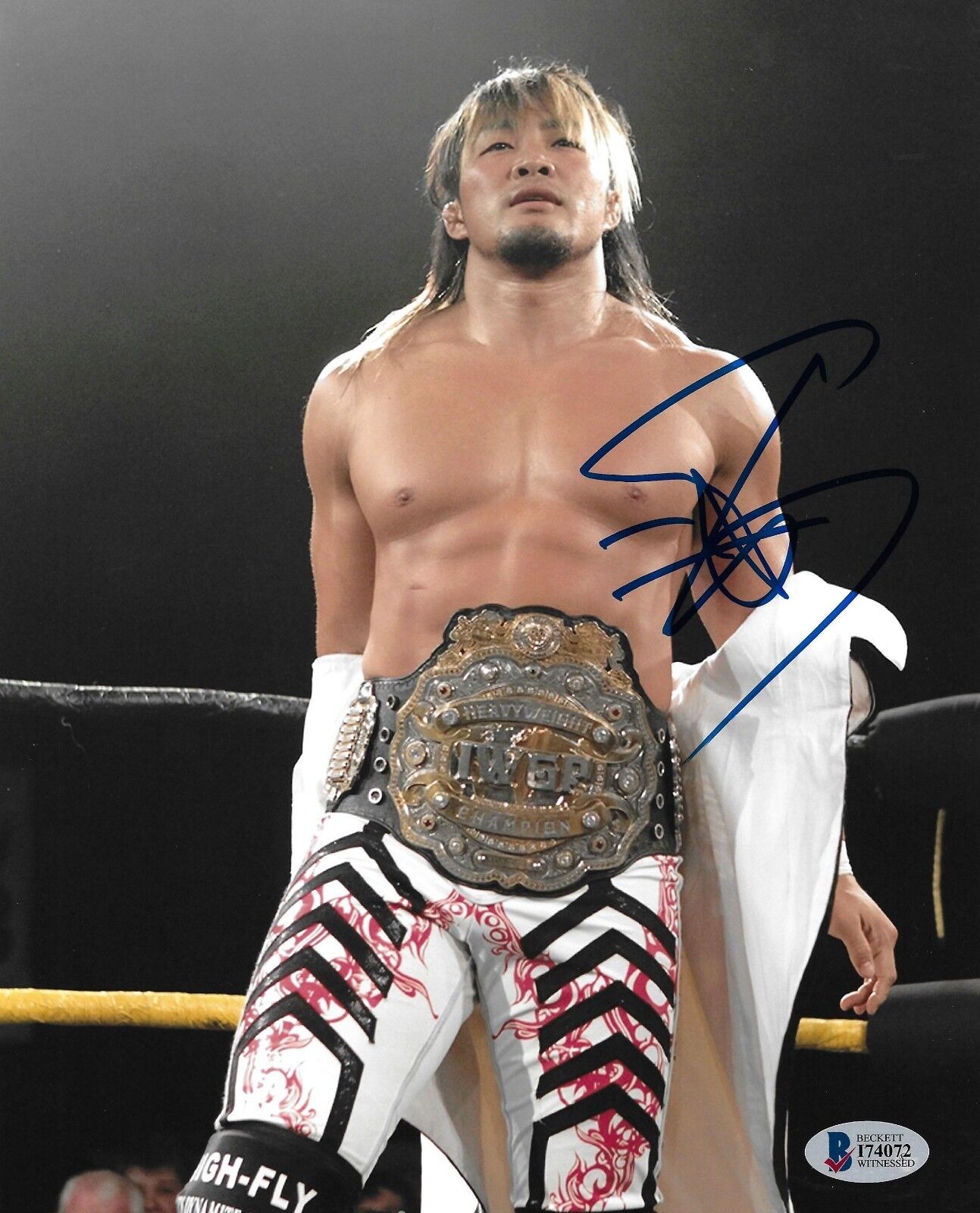 Hiroshi Tanahashi Signed 8x10 Photo Poster painting BAS COA New Japan Pro Wrestling Autograph 72