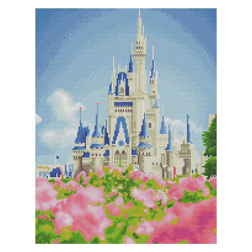 

Dream Castle - 11CT Stamped Cross Stitch - 40*50CM, 501 Original