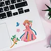 6pcs 5D Diamond Mosaic Stickers Kit DIY Cartoon Cup Phone Decor Kid(Butterfly)