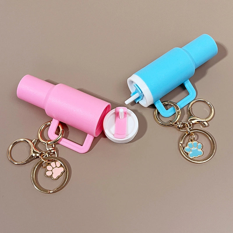Minimalist Cup Plastic Unisex Bag Pendant Keychain
