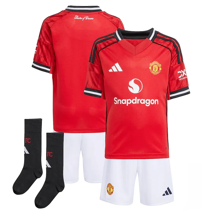 25-26 Manchester United home children's football jersey 1:1 Thai quality