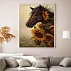 【Limited Stock Sale】Sunflower And Horse - 11CT Stamped Cross Stitch 40*50cm/15.75*19.69in