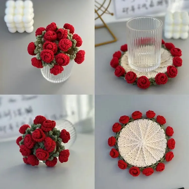 💥Hot Sale🔥Rose Bouquet Coaster 