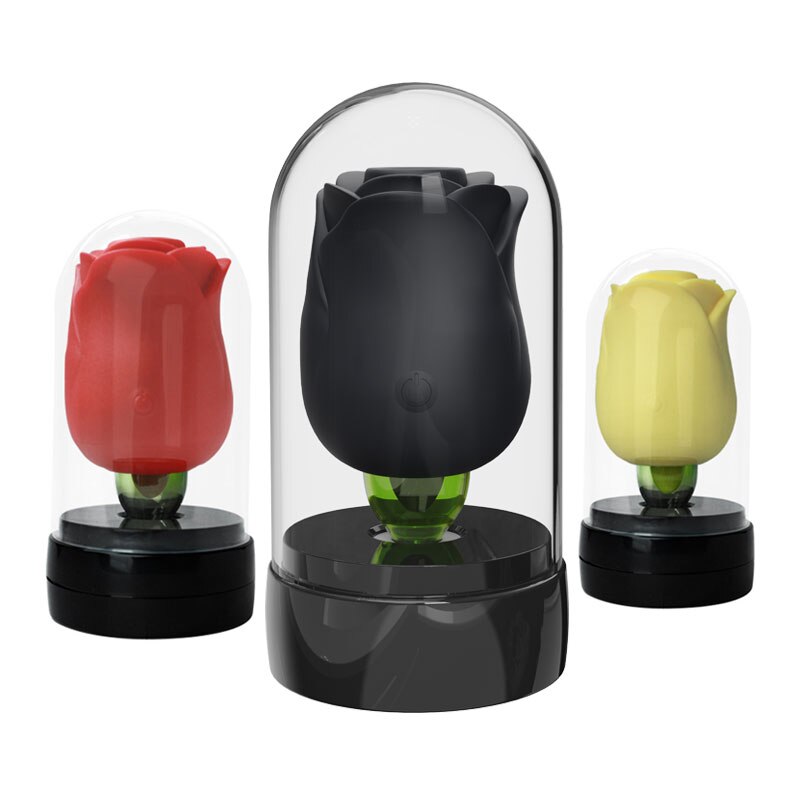 rose clit stimulator · rose toy with suction and licking function