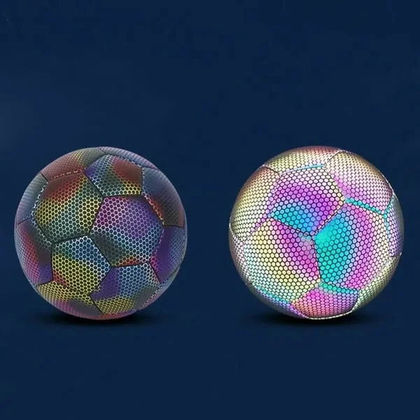 Holographic Glowing Reflective Soccer Ball