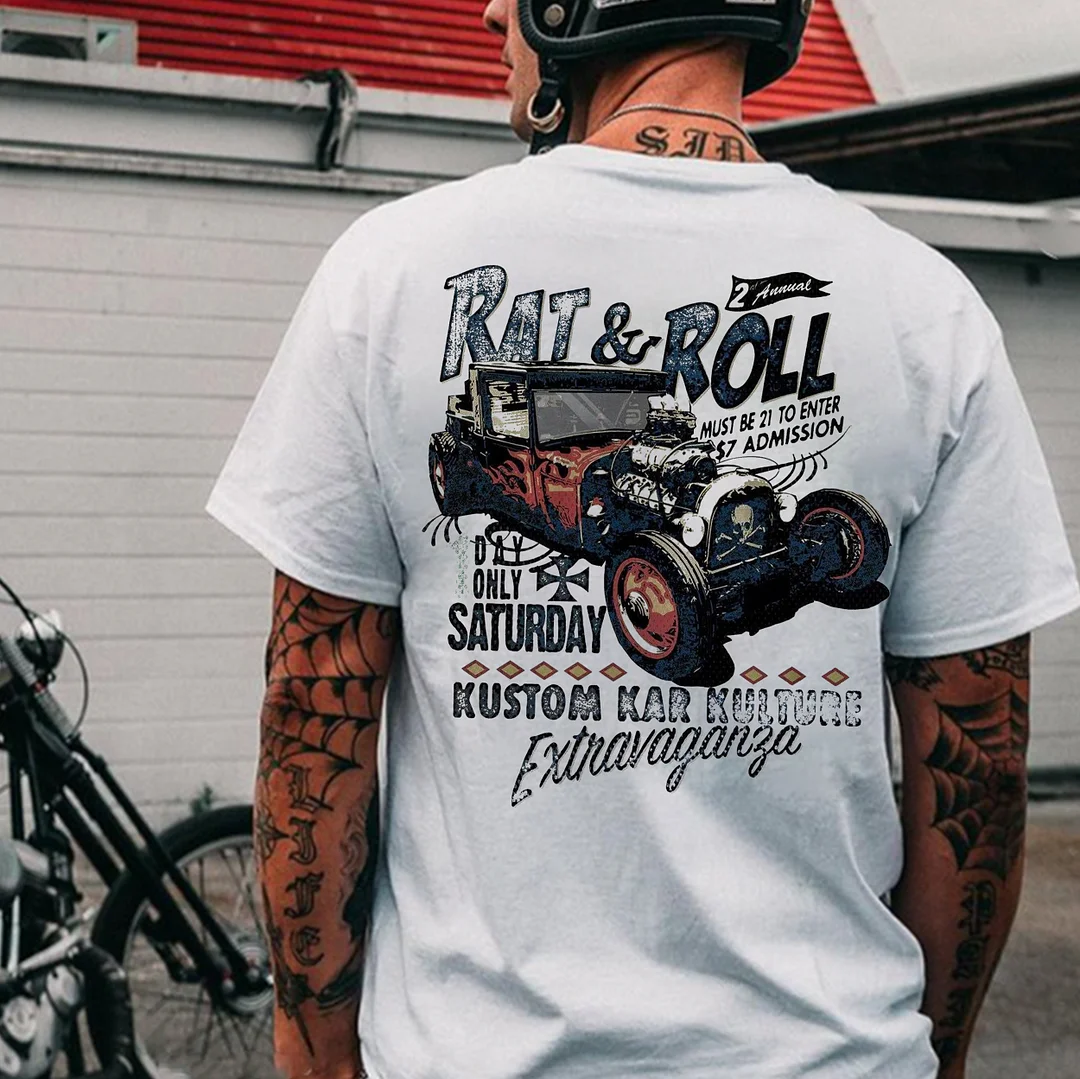 RAT&ROLL Classic Car Print Men's T-shirt