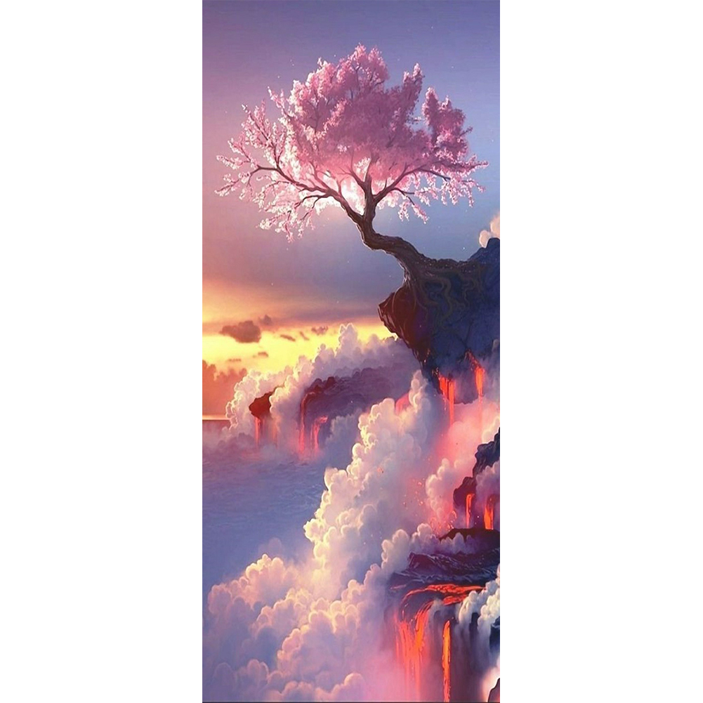 

Cliff Tree - Round Drill Diamond Painting - 50*110CM (Big Size), 501 Original
