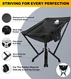 Folding Outdoor Chair & Portable Bag, Camping Chair Equipment for Hiking Backpacking Sport Soccer Beach, Sturdy Camp Chair Made from Aircraft Aluminium Premium Nylon, Supports 400 Lbs