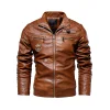 💥 2025 New Arrivals! Men's Leather Motorcycle Jacket with Full Zip Closure - Suitable for Motorcycle Riding, Casual