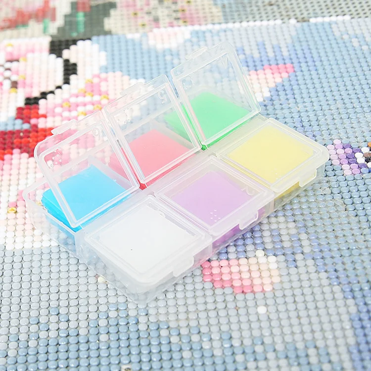 3 Pcs DIY Diamond Painting Wax,square Shaped Glue Clay ,DIY 5D Paint with  Dimond Storage Glue Embroidery Accessories Tools Supplies 