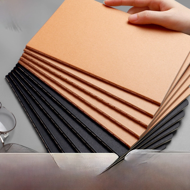 B5 Student Workbook Cowhide Paper Stitched Notebook Diary Practice Book Office Stationery