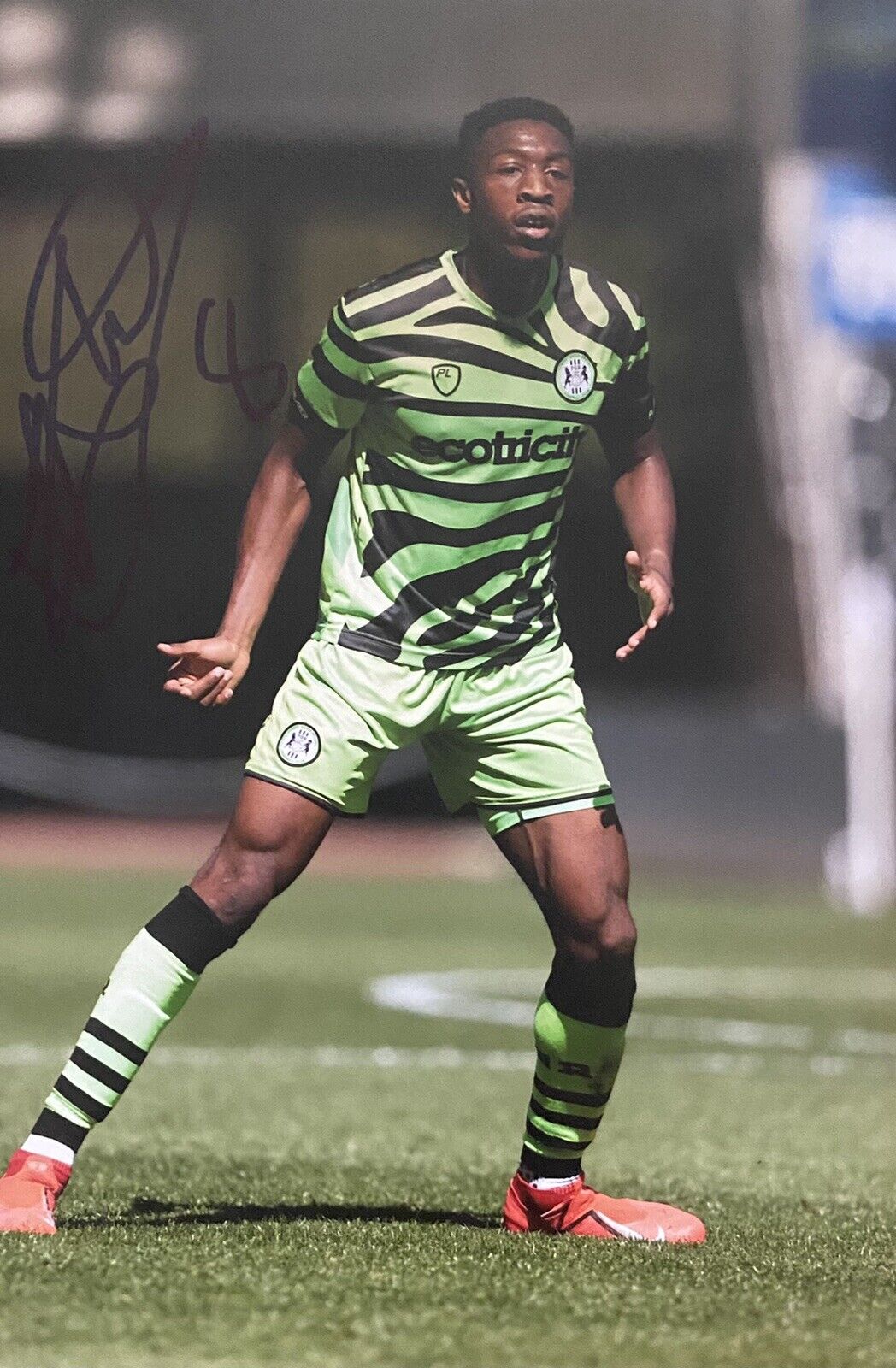 Ebou Adams Genuine Signed Forest Green Rovers 12x8 Photo Poster painting