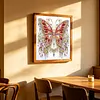 Red Butterfly DIY Partial Drill Special Shape Diamond Painting Kit 30x30cm