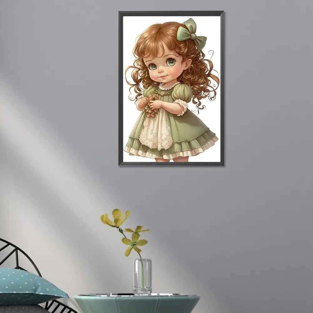 Full Round Diamond Painting 30*45cm - Little Girl