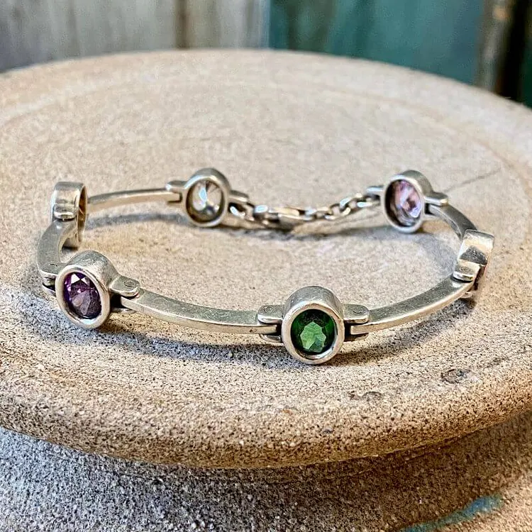 Sterling Silver Gemstone Bracelet
