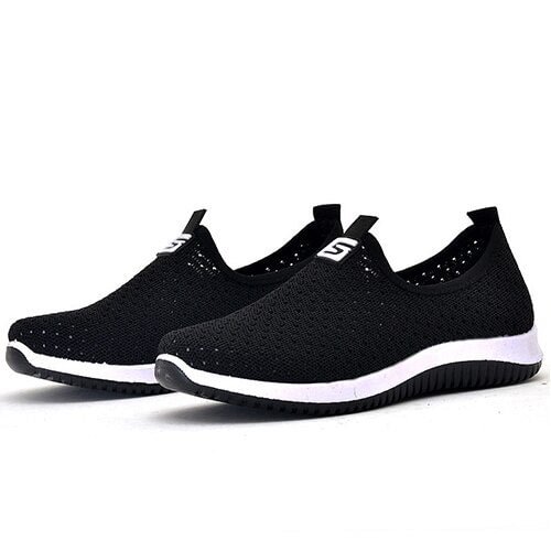 2020 Women Vulcanized Female Sneakers Mesh Shoes For Woman Walking Shallow Solid Non Slip Casual Footwear Ladies Breathable