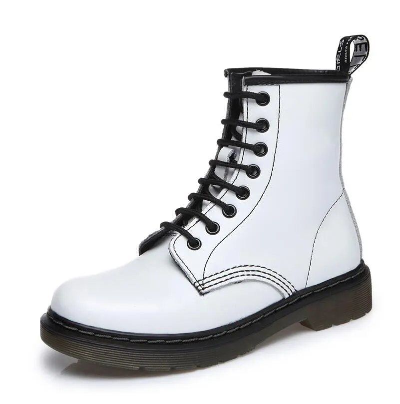 2021 Boots Women Genuine Leather Shoes For Winter Boots Shoes Woman Casual Autumn Genuine Leather Botas Mujer Female Ankle Boots