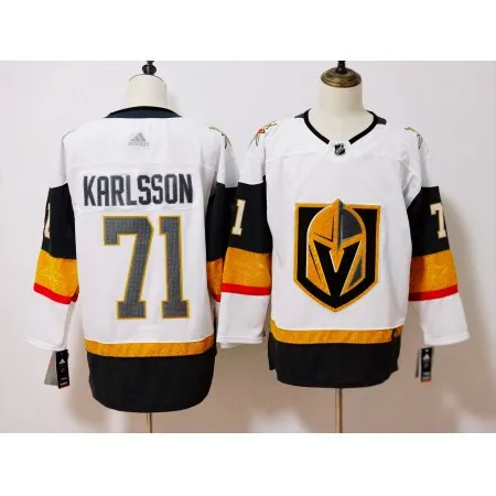 Men's  Vegas Golden Knights #71 William Karlsson White Stitched NHL Jersey