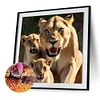Diamond Painting-DIY Full Round Drill Lion Family