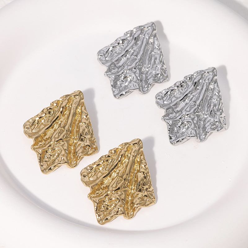 Ins Personality Exaggerated Design Earrings Cold Style Stainless Steel Earrings For Women