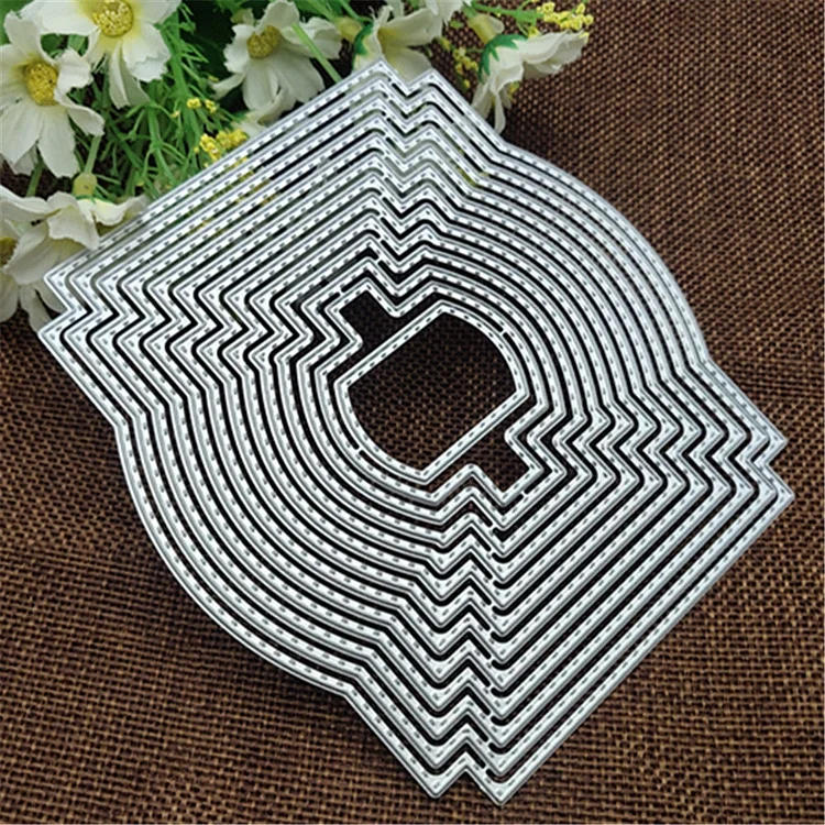 13pc nesting frame backgrounMetal Cutting Dies Stencils For DIY Scrapbooking Decorative Embossing Handcraft Die Cutting Template
