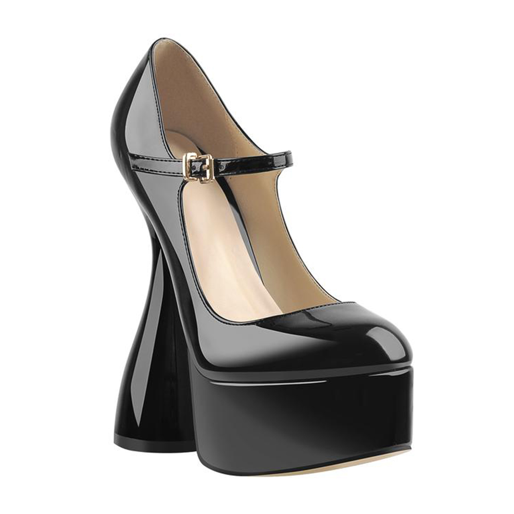 160mm Round Toe High Platform Pumps-vocosishoes
