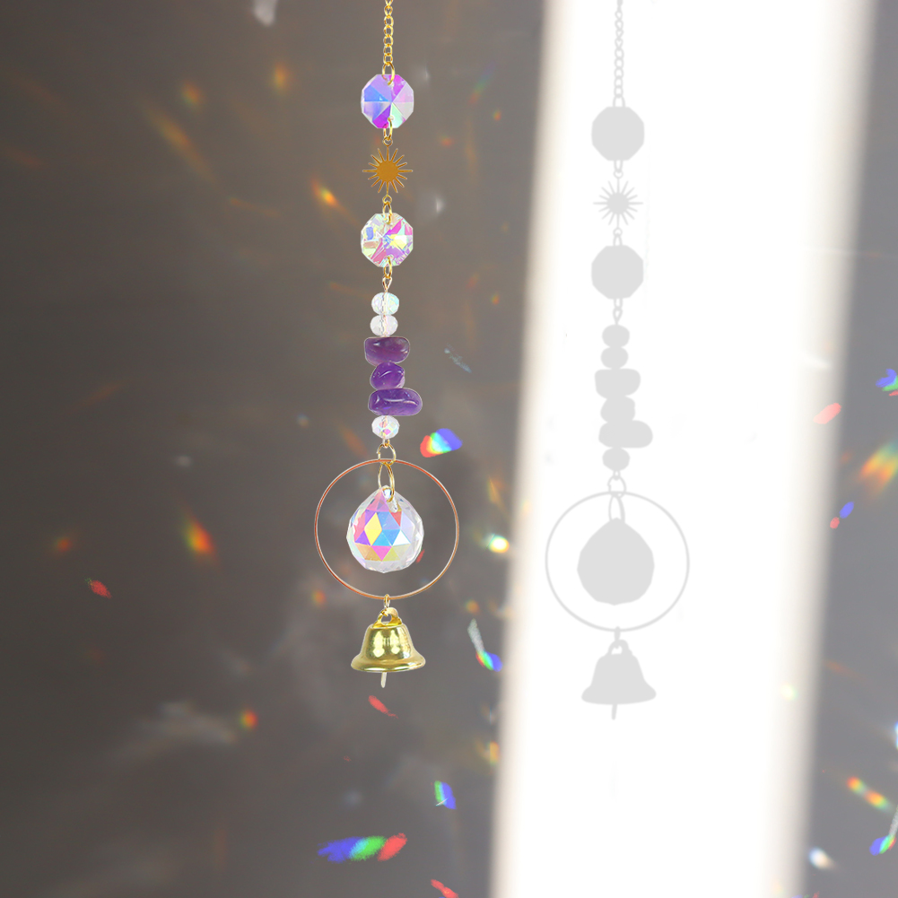 

Purple Stone Bell - Art Crystal Suncatcher, 501 Original